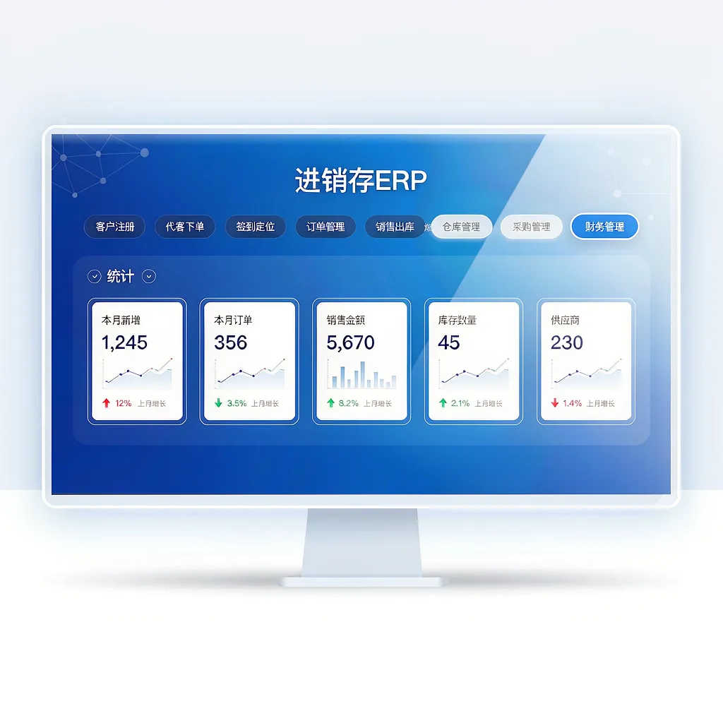 进销存 ERP 管理后台界面